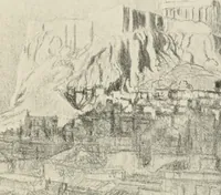 An illustration from Pictures in the Land of Temples; reproductions of a series of lithographs made in the Land of Temples, March-June 1913; (1915)