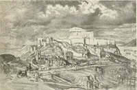 An illustration from Pictures in the Land of Temples; reproductions of a series of lithographs made in the Land of Temples, March-June 1913; (1915)