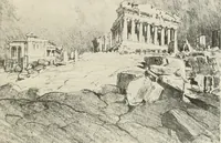 An illustration from Pictures in the Land of Temples; reproductions of a series of lithographs made in the Land of Temples, March-June 1913; (1915)