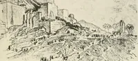 An illustration from Pictures in the Land of Temples; reproductions of a series of lithographs made in the Land of Temples, March-June 1913; (1915)