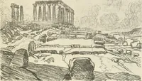 An illustration from Pictures in the Land of Temples; reproductions of a series of lithographs made in the Land of Temples, March-June 1913; (1915)