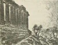 An illustration from Pictures in the Land of Temples; reproductions of a series of lithographs made in the Land of Temples, March-June 1913; (1915)