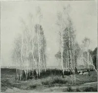 An illustration from The Pictures of 1909. Pall Mall Magazine extra, May 1909 (1909)