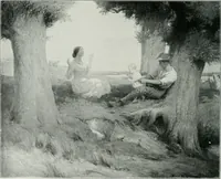An illustration from The Pictures of 1909. Pall Mall Magazine extra, May 1909 (1909)