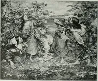 An illustration from The Pictures of 1909. Pall Mall Magazine extra, May 1909 (1909)