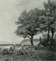 An illustration from The Pictures of 1909. Pall Mall Magazine extra, May 1909 (1909)