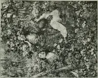 An illustration from The Pictures of 1909. Pall Mall Magazine extra, May 1909 (1909)