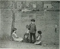 An illustration from The Pictures of 1909. Pall Mall Magazine extra, May 1909 (1909)
