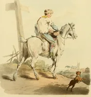 An illustration from Picturesque representations of the dress and manners of the English (1813)