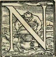 An illustration from Piovana comedia, overo noella del Tasco di Ruzante (1552)