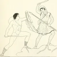 An illustration from Pitture di vasi fittili, esibite dal cav. F. Inghirami per servire di studio alla mitologia ed all storia degli antichi popoli (1838)