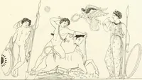 An illustration from Pitture di vasi fittili, esibite dal cav. F. Inghirami per servire di studio alla mitologia ed all storia degli antichi popoli (1838)