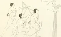 An illustration from Pitture di vasi fittili, esibite dal cav. F. Inghirami per servire di studio alla mitologia ed all storia degli antichi popoli (1838)