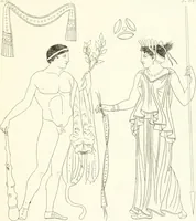 An illustration from Pitture di vasi fittili, esibite dal cav. F. Inghirami per servire di studio alla mitologia ed all storia degli antichi popoli (1838)