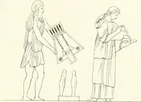 An illustration from Pitture di vasi fittili, esibite dal cav. F. Inghirami per servire di studio alla mitologia ed all storia degli antichi popoli (1838)