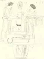 An illustration from Pitture di vasi fittili, esibite dal cav. F. Inghirami per servire di studio alla mitologia ed all storia degli antichi popoli (1838)