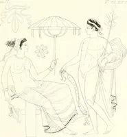 An illustration from Pitture di vasi fittili, esibite dal cav. F. Inghirami per servire di studio alla mitologia ed all storia degli antichi popoli (1838)