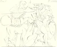 An illustration from Pitture di vasi fittili, esibite dal cav. F. Inghirami per servire di studio alla mitologia ed all storia degli antichi popoli (1838)