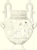 An illustration from Pitture di vasi fittili, esibite dal cav. F. Inghirami per servire di studio alla mitologia ed all storia degli antichi popoli (1838)