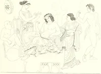 An illustration from Pitture di vasi fittili, esibite dal cav. F. Inghirami per servire di studio alla mitologia ed all storia degli antichi popoli (1838)