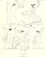 An illustration from Pitture di vasi fittili, esibite dal cav. F. Inghirami per servire di studio alla mitologia ed all storia degli antichi popoli (1838)