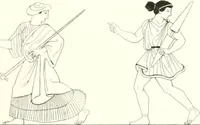 An illustration from Pitture di vasi fittili, esibite dal cav. F. Inghirami per servire di studio alla mitologia ed all storia degli antichi popoli (1838)