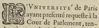 An illustration from Plaidoyé de M.L. Dollé advocat en la Covr de Parlement / (1595)
