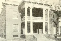 An illustration from The plan book of American dwellings : being a compilation of original home designs, showing actual photographic exteriors and floor plans of moderately priced bungalows, cottages, residences (1914)