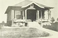 An illustration from The plan book of American dwellings : being a compilation of original home designs, showing actual photographic exteriors and floor plans of moderately priced bungalows, cottages, residences (1914)