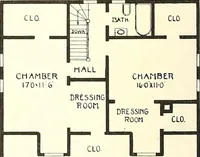 An illustration from The plan book of American dwellings : being a compilation of original home designs, showing actual photographic exteriors and floor plans of moderately priced bungalows, cottages, residences (1914)