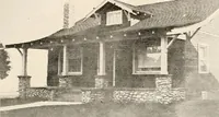 An illustration from The plan book of American dwellings : being a compilation of original home designs, showing actual photographic exteriors and floor plans of moderately priced bungalows, cottages, residences (1914)