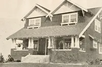 An illustration from The plan book of American dwellings : being a compilation of original home designs, showing actual photographic exteriors and floor plans of moderately priced bungalows, cottages, residences (1914)