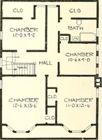 An illustration from The plan book of American dwellings : being a compilation of original home designs, showing actual photographic exteriors and floor plans of moderately priced bungalows, cottages, residences (1914)