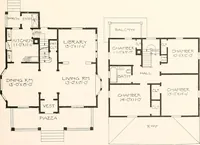 An illustration from The plan book of American dwellings : being a compilation of original home designs, showing actual photographic exteriors and floor plans of moderately priced bungalows, cottages, residences (1914)