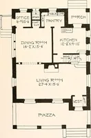 An illustration from The plan book of American dwellings : being a compilation of original home designs, showing actual photographic exteriors and floor plans of moderately priced bungalows, cottages, residences (1914)