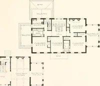 An illustration from The plan book of American dwellings : being a compilation of original home designs, showing actual photographic exteriors and floor plans of moderately priced bungalows, cottages, residences (1914)