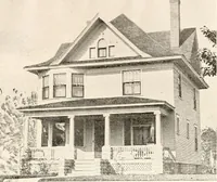 An illustration from The plan book of American dwellings : being a compilation of original home designs, showing actual photographic exteriors and floor plans of moderately priced bungalows, cottages, residences (1914)