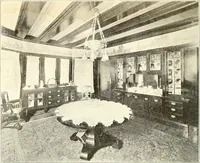 An illustration from The plan book of American dwellings : being a compilation of original home designs, showing actual photographic exteriors and floor plans of moderately priced bungalows, cottages, residences (1914)