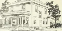 An illustration from The plan book of American dwellings : being a compilation of original home designs, showing actual photographic exteriors and floor plans of moderately priced bungalows, cottages, residences (1914)
