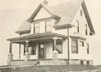 An illustration from The plan book of American dwellings : being a compilation of original home designs, showing actual photographic exteriors and floor plans of moderately priced bungalows, cottages, residences (1914)