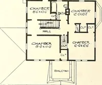 An illustration from The plan book of American dwellings : being a compilation of original home designs, showing actual photographic exteriors and floor plans of moderately priced bungalows, cottages, residences (1914)