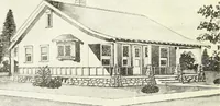 An illustration from The plan book of American dwellings : being a compilation of original home designs, showing actual photographic exteriors and floor plans of moderately priced bungalows, cottages, residences (1914)