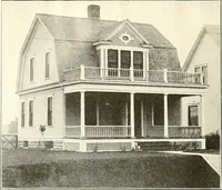 An illustration from The plan book of American dwellings : being a compilation of original home designs, showing actual photographic exteriors and floor plans of moderately priced bungalows, cottages, residences (1914)