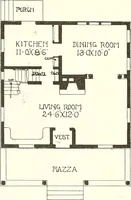 An illustration from The plan book of American dwellings : being a compilation of original home designs, showing actual photographic exteriors and floor plans of moderately priced bungalows, cottages, residences (1914)