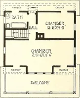 An illustration from The plan book of American dwellings : being a compilation of original home designs, showing actual photographic exteriors and floor plans of moderately priced bungalows, cottages, residences (1914)