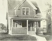 An illustration from The plan book of American dwellings : being a compilation of original home designs, showing actual photographic exteriors and floor plans of moderately priced bungalows, cottages, residences (1914)