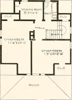 An illustration from The plan book of American dwellings : being a compilation of original home designs, showing actual photographic exteriors and floor plans of moderately priced bungalows, cottages, residences (1914)