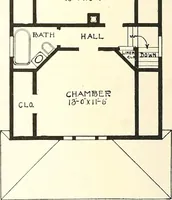An illustration from The plan book of American dwellings : being a compilation of original home designs, showing actual photographic exteriors and floor plans of moderately priced bungalows, cottages, residences (1914)