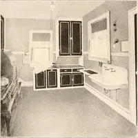 An illustration from The plan book of American dwellings : being a compilation of original home designs, showing actual photographic exteriors and floor plans of moderately priced bungalows, cottages, residences (1914)