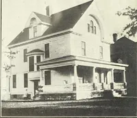 An illustration from The plan book of American dwellings : being a compilation of original home designs, showing actual photographic exteriors and floor plans of moderately priced bungalows, cottages, residences (1914)